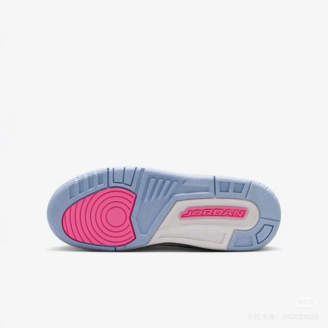 21C60CEF-146A-46B1-B13A-D979332A00DA Air Jordan 3 GS "Denim/pink Glow" - Image 3