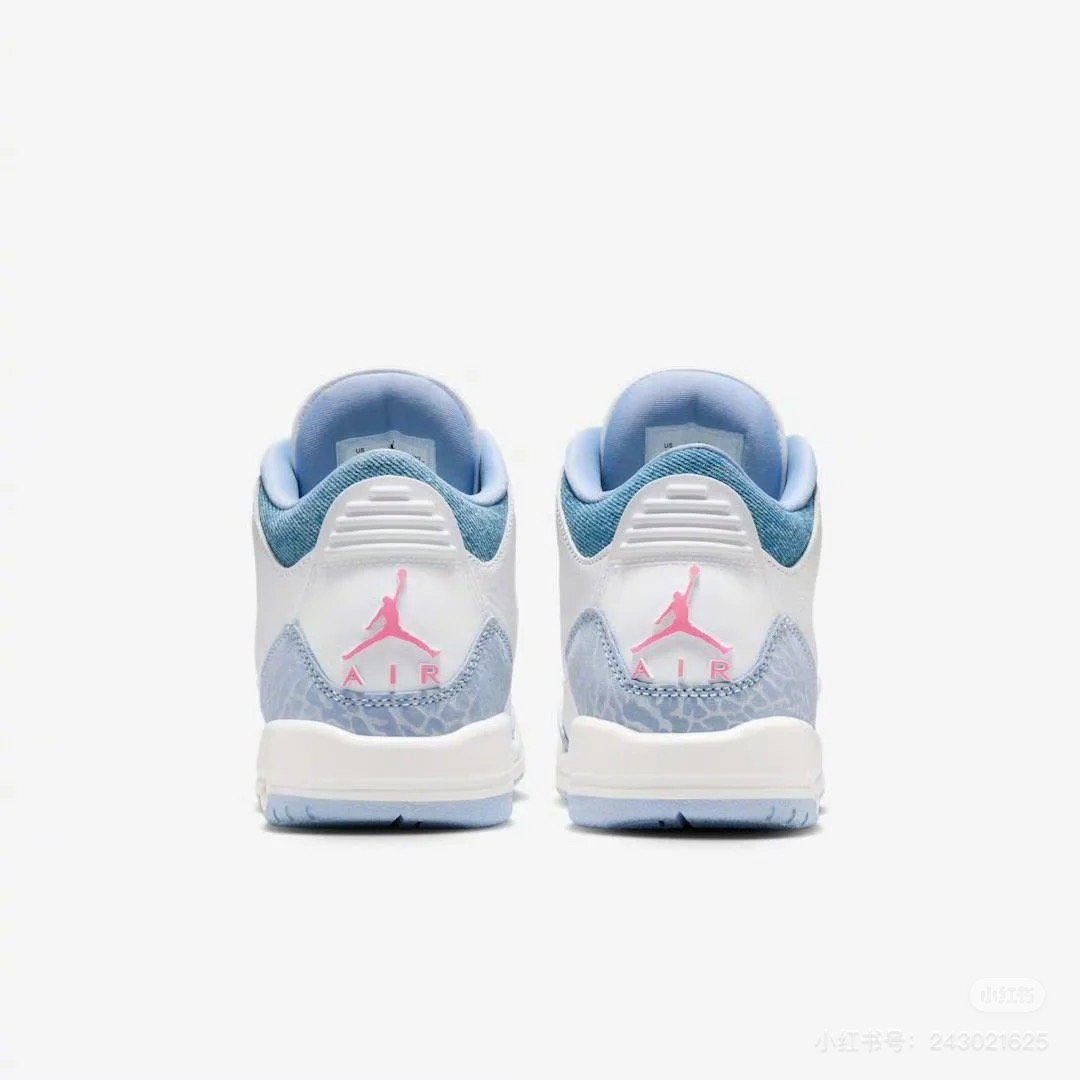 6D1B8DA6-F2C6-4415-AD0A-465CB3667668 Air Jordan 3 GS "Denim/pink Glow" - Image 4
