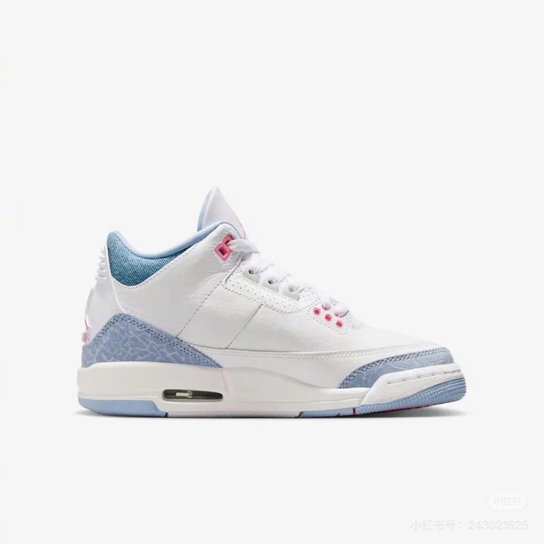 81A95529-EBA6-4523-AA25-9012B101FBCE Air Jordan 3 GS "Denim/pink Glow" - Image 6