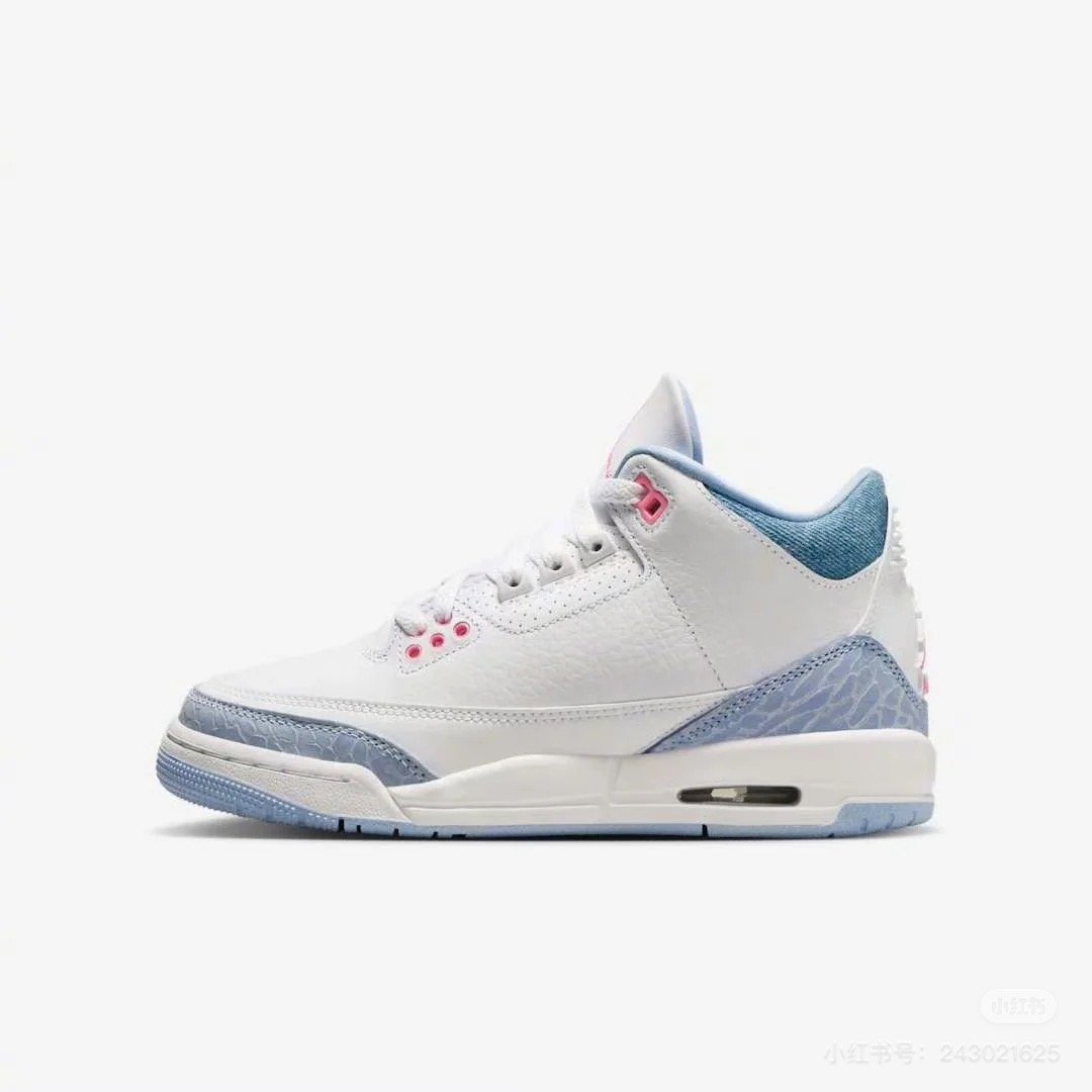 929BA628-5F26-4AC3-BE99-2CE0C4555459 Air Jordan 3 GS "Denim/pink Glow" - Image 7