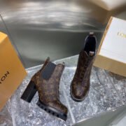 LOUS VUITON BROWN STAR TRAIL ANKLE BOOTS - Image 9