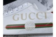 GUCC ACE EMBROIDERED LOW-TOP SNEAKER WHITE WITH LOGO - Image 5