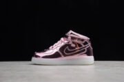 KIDS NIKE AIR FORCE 1 MID WB PINK ROSE 314197-8300 - Image 10