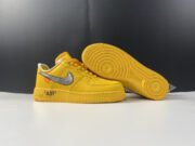 Nike Air Force 1 Low OFF-WHITE University Gold Metallic Silver DD1876-700 - Image 7