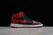 KIDS AIR JORDAN 1 RETRO HIGH OG BANNED BRED BLACK RED 555088 001 - Image 5
