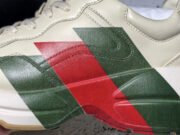 GUCC Rhyton Web Print Leather Sneaker 523535 DRW00 9022 - Image 10