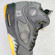 Off-White x Air Jordan 5 Black CT8480-001 - Image 9
