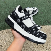 LV TRAINER MAXI White and black denim - Image 2