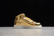 KIDS NIKE AIR FORCE 1 MID WB METALLIC GOLD 314197-8100 - Image 6