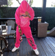 Men's Sp5der Print Tracksuit Two Piece Set - Image 2