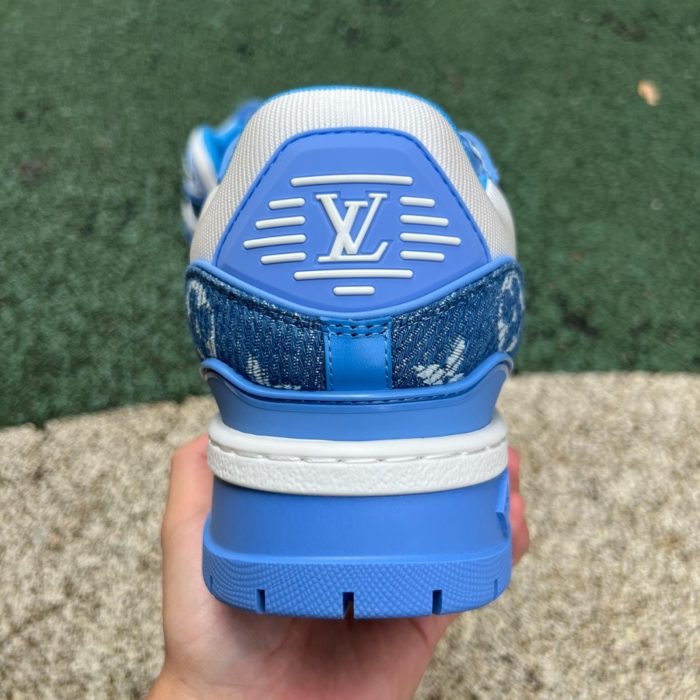 LV TRAINER MAXI White and bule denim - Image 5