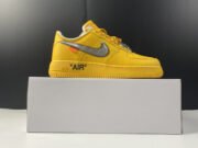 Nike Air Force 1 Low OFF-WHITE University Gold Metallic Silver DD1876-700 - Image 2