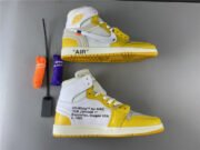 Air Jordan 1 x Off-White NRG White/Dark Powder Yellow-Cone AQ0818-149 - Image 15