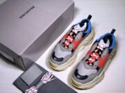BLCG Triple S Grey Red Blue (2018 Reissue) 533883 W0902 4365 - Image 13