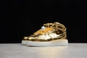 KIDS NIKE AIR FORCE 1 MID WB METALLIC GOLD 314197-8100 - Image 15