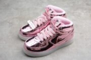 KIDS NIKE AIR FORCE 1 MID WB PINK ROSE 314197-8300 - Image 4