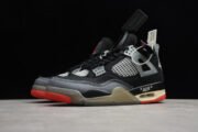 Off White x Air Jordan 4 Retro Bred CV9388-001 - Image 7