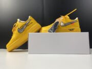 Nike Air Force 1 Low OFF-WHITE University Gold Metallic Silver DD1876-700 - Image 3