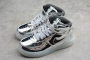 KIDS NIKE AIR FORCE 1 MID WB METALLIC SILVER 314197-8500 - Image 8