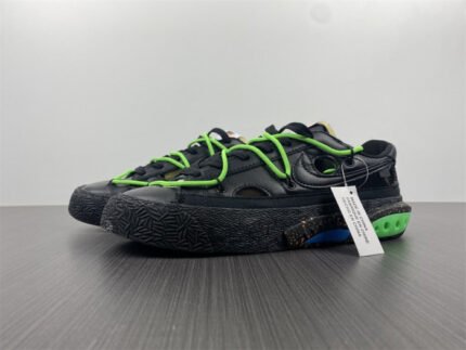 Off-White x Nike Blazer Low "Black / Green" DH7863-001