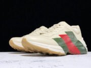 GUCC Rhyton Web Print Leather Sneaker 523535 DRW00 9022 - Image 2