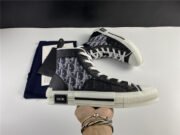 DR B23 High Top Oblique Sneaker Black & White - Image 3