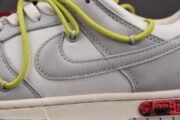 OFF-WHITE X NIKE DUNK LOW THE 50 WHITE GREY DM1602-106 - Image 13