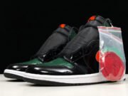 SoleFly x Air Jordan 1 Retro High OG Black/Team Orange-Fir AV3905-038 - Image 2